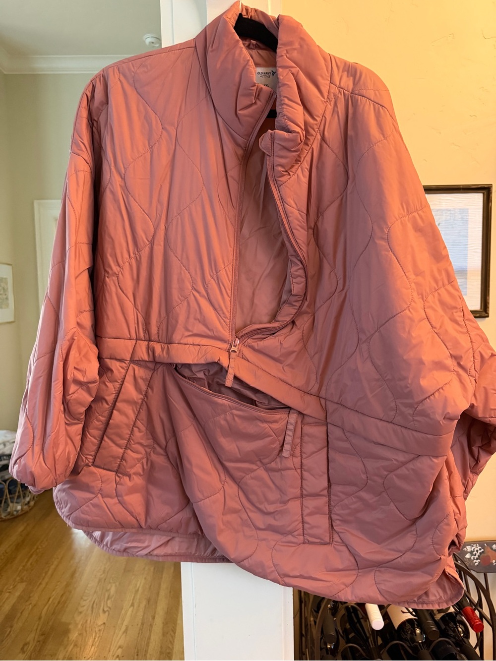 Old Navy Quilted Dusty Rose Puffer Jacket